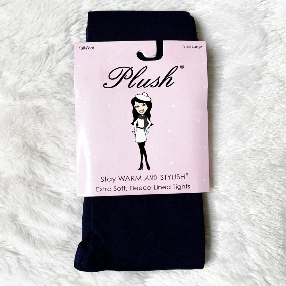 NWT Plush x Revolve Navy Footed Fleece Lined Leggings Women’s Sz L